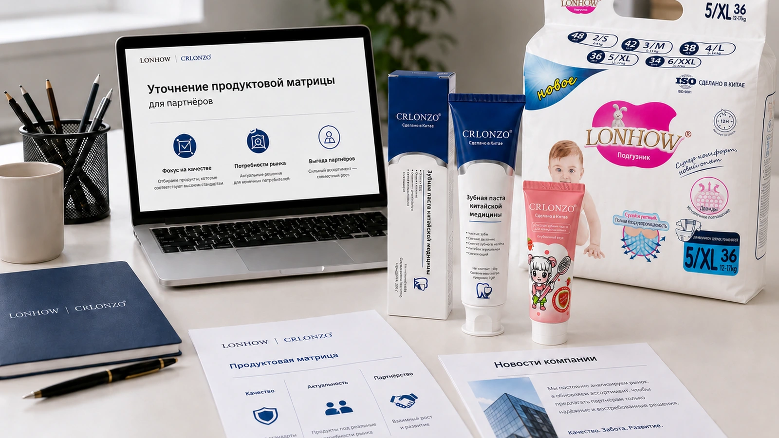 Обновление карточек продукции LONHOW для оптовых клиентов